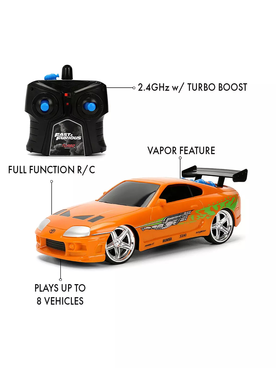Fast & Furious Rc Nitro Powered Vapor Toyota Supra 1:24