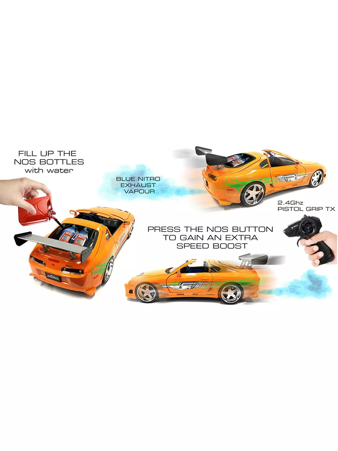 Fast & Furious Rc Nitro Powered Vapor Toyota Supra 1:24