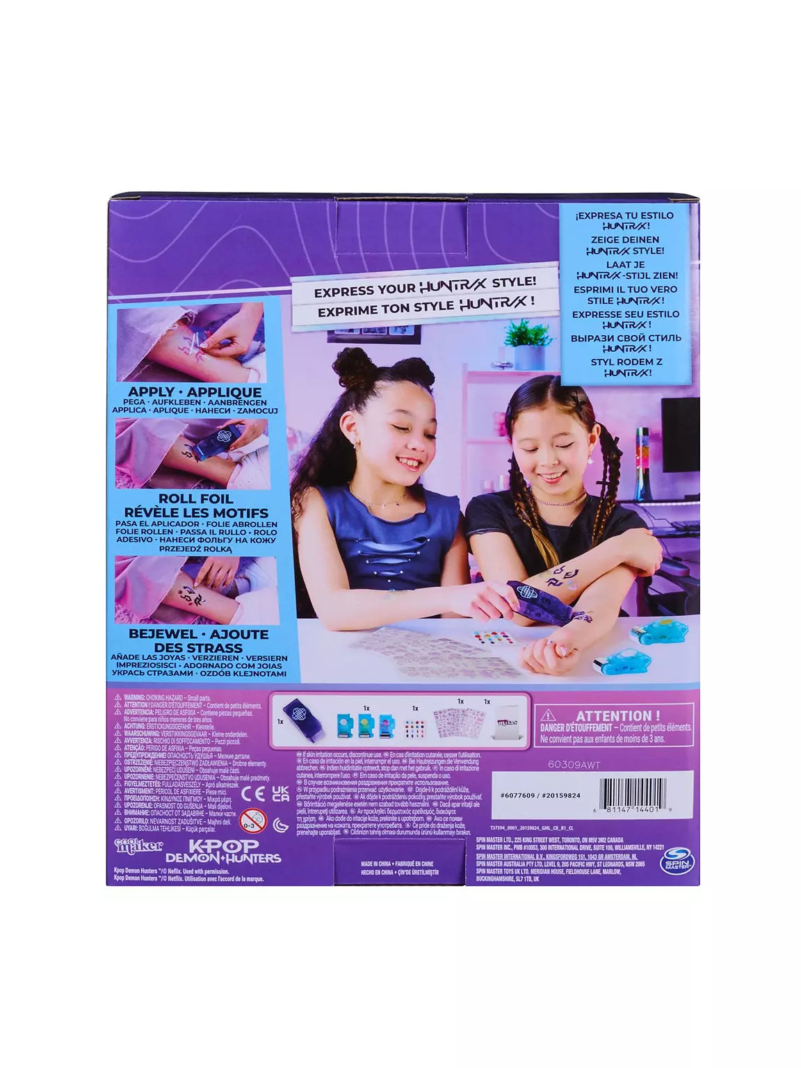 K-Pop Demon Hunters Shimmer me tattoo kit