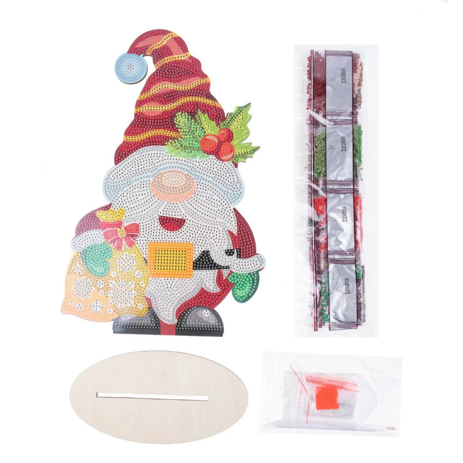 Cheerful Gnome, Crystal Art XL Buddy