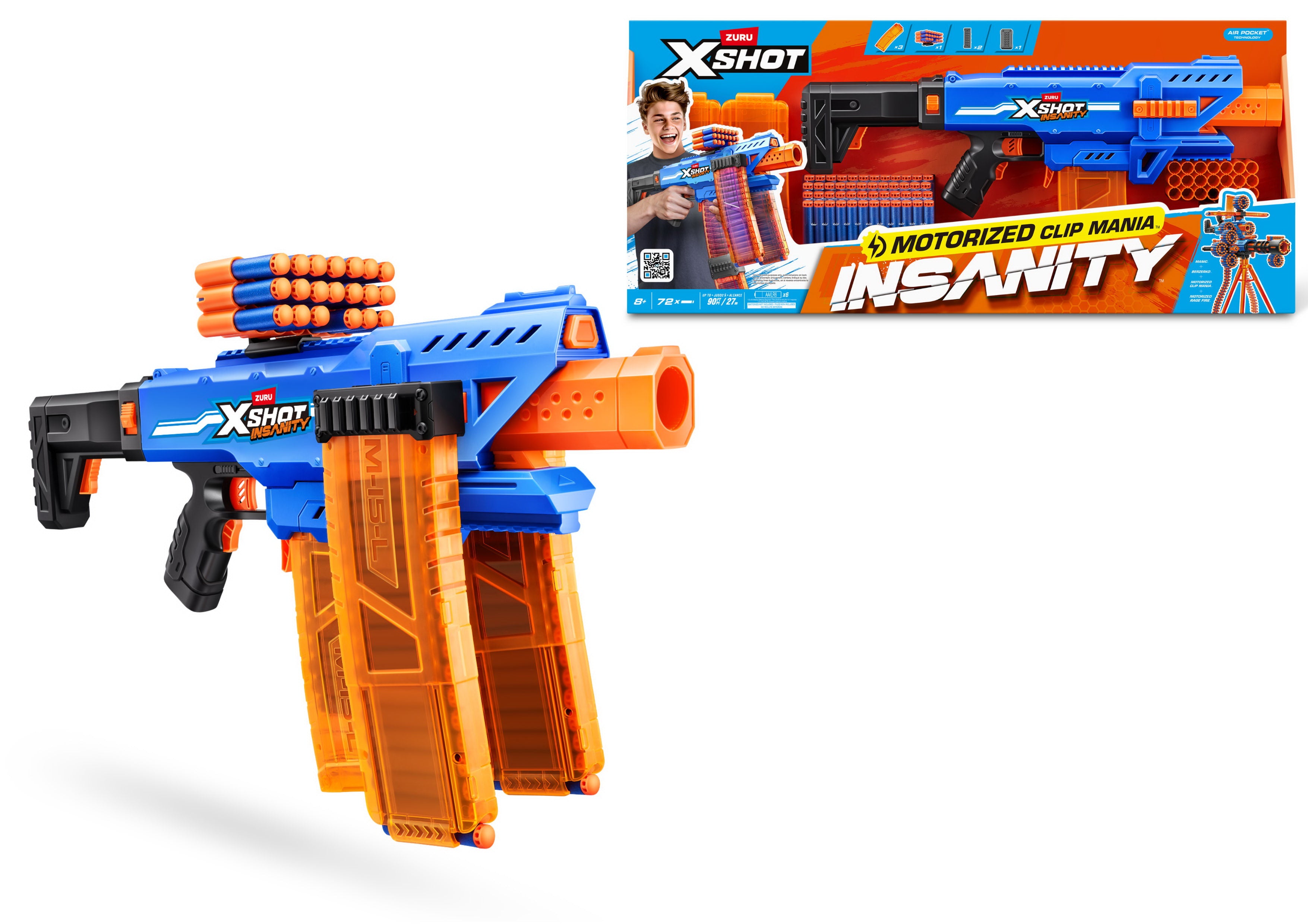 XShot Insanity Motorised Clip Blaster