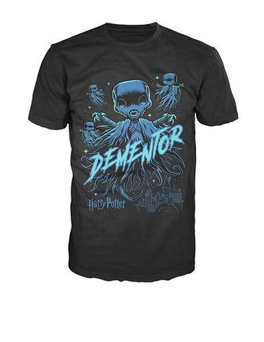 Funko Pop! Harry Potter Dementor Glow-in-the-Dark Vinyl Figure & T-Shirt – Large