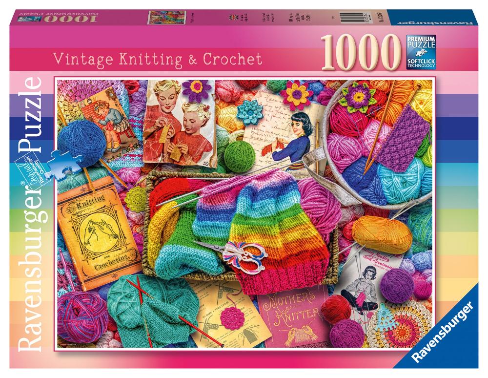 Vintage Knitting & Crochet, 1000pc