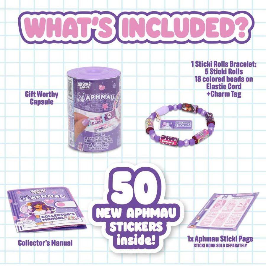 Sticki Rolls Aphmau Sticki Bands Mystery Capsule Series 2