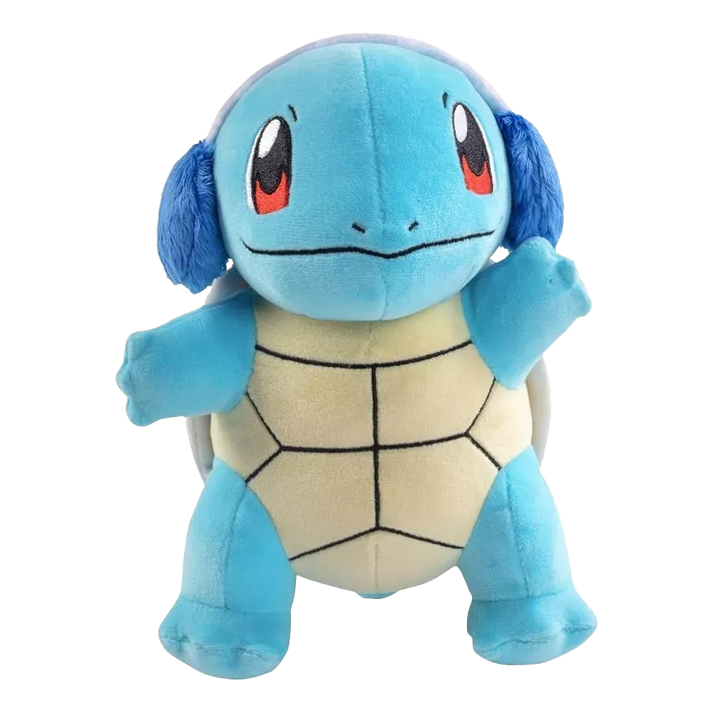 8" Pokemon Plush Xmas Squirtle with Ear Muffs