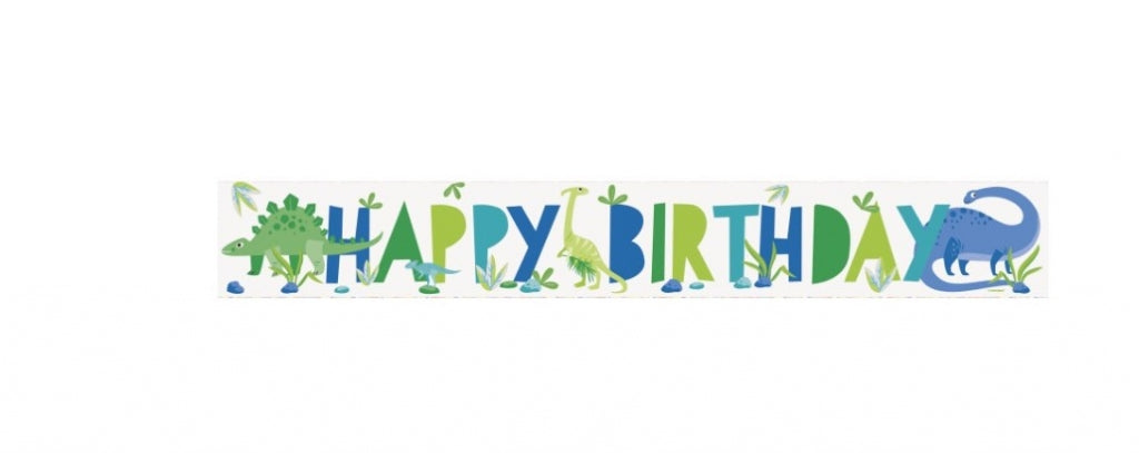 Blue and Green Happy Birthday Foil Banner 9ft