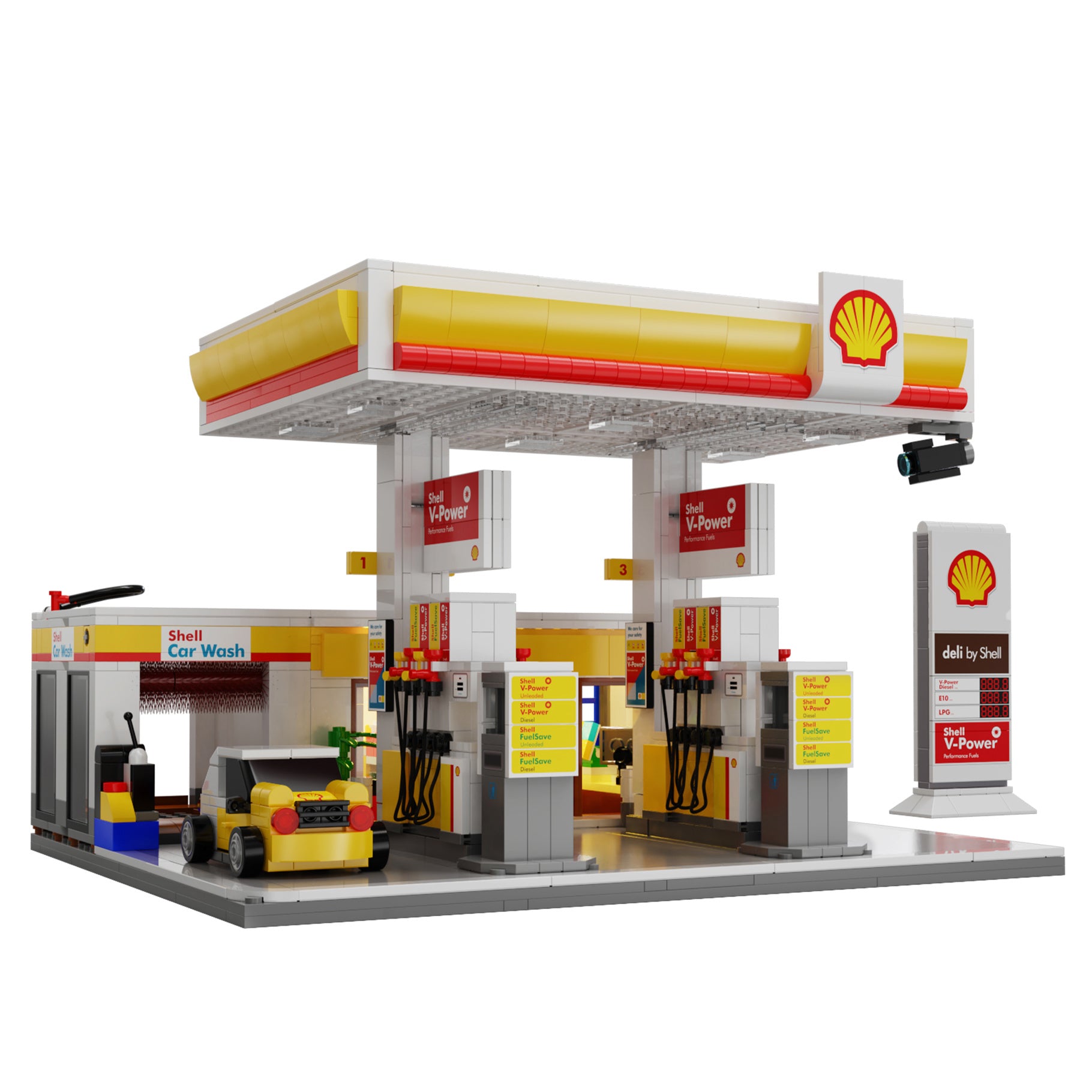 CaDA Shell Retail Station Brick Kit 1309 pcs