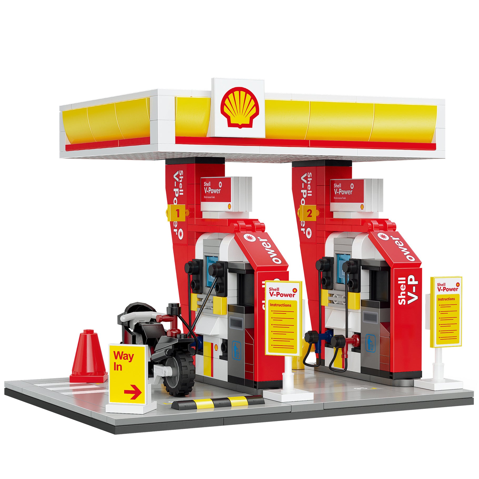 CaDA Shell Retail Station Brick Kit 305 pcs