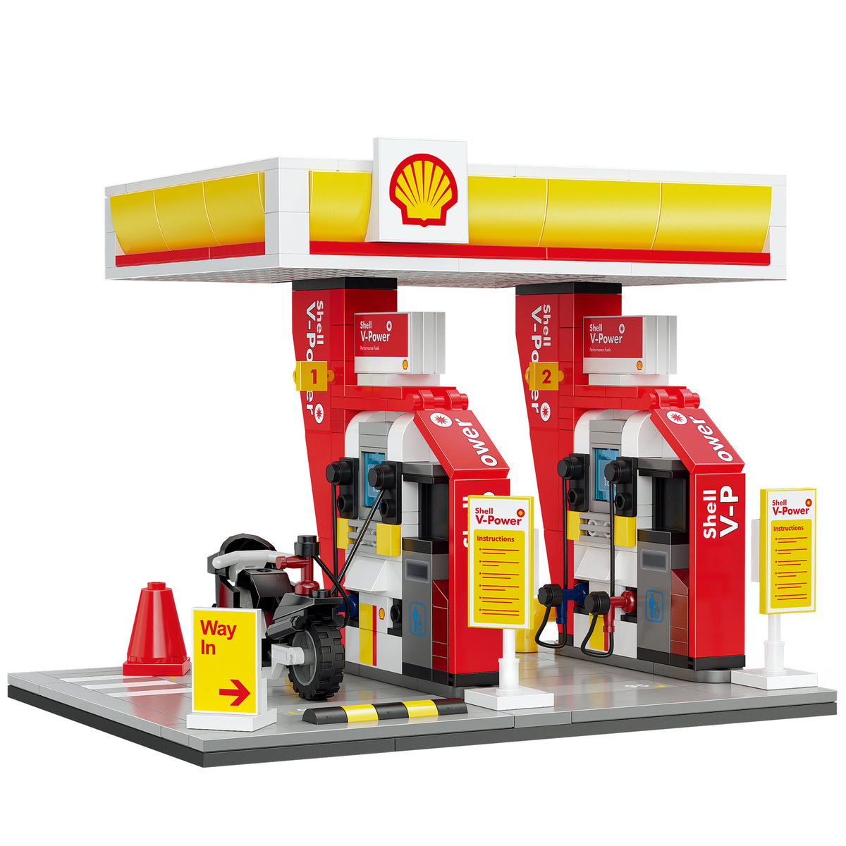 CaDA Shell Retail Station Brick Kit 305 pcs