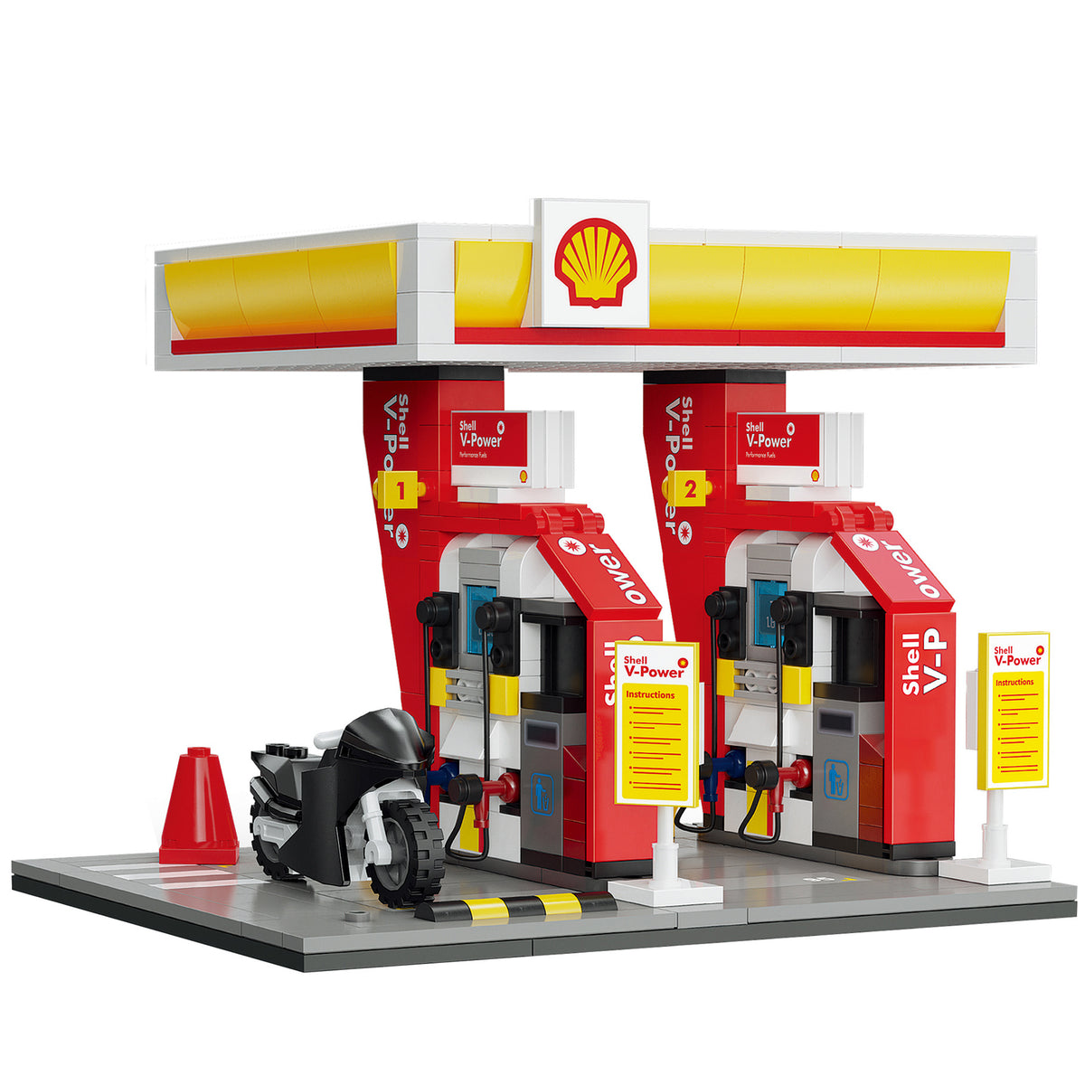 CaDA Shell Retail Station Brick Kit 305 pcs
