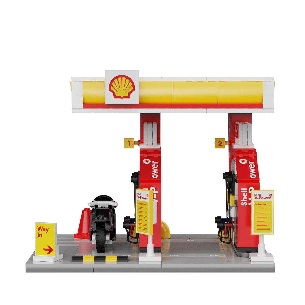 CaDA Shell Retail Station Brick Kit 305 pcs