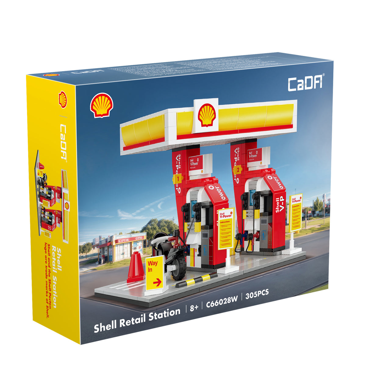 CaDA Shell Retail Station Brick Kit 305 pcs