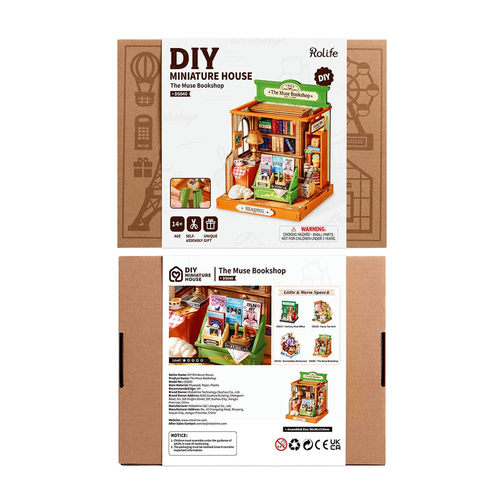 Rolife The Muse Bookshop DIY Book Nook Kit