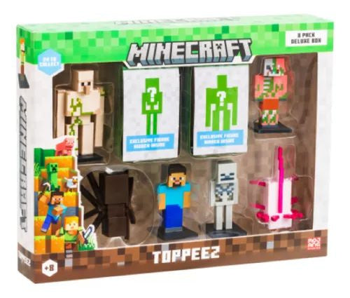 Minecraft 3D Toppeez 8Pk Deluxe Box Asst