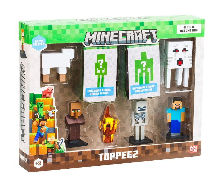 Minecraft 3D Toppeez 8Pk Deluxe Box Asst