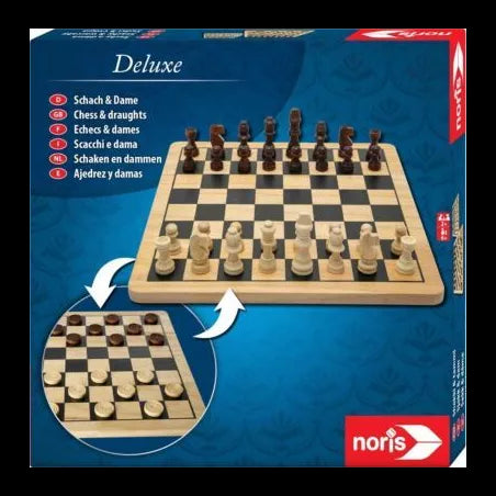 Game Noris Dlx Wooden Chess & Checkers
