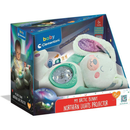 Northern Lights Arctic Bunny Projector Plush