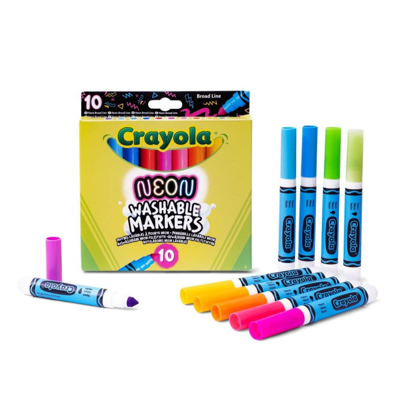 10 Neon Broadline Markers
