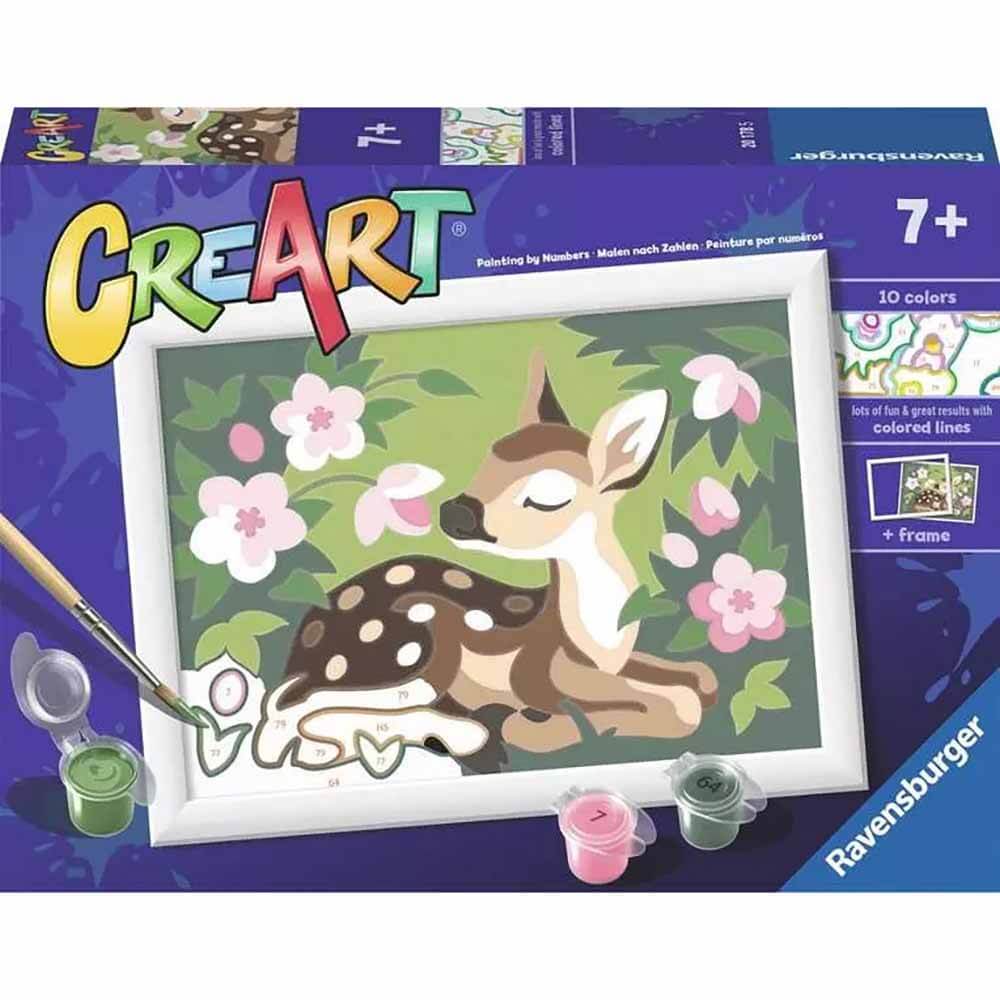 CreArt Floral Fawn Paint By Numbers