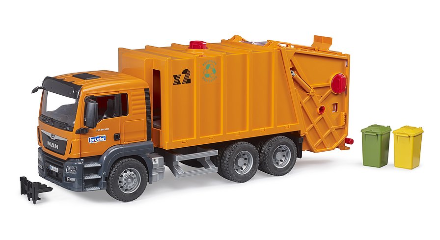 Bruder Man TGS Garbage Truck (orange)