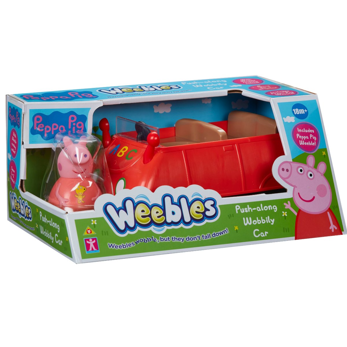 Peppa Pig Weebles 'Push Along' Wobbily Car
