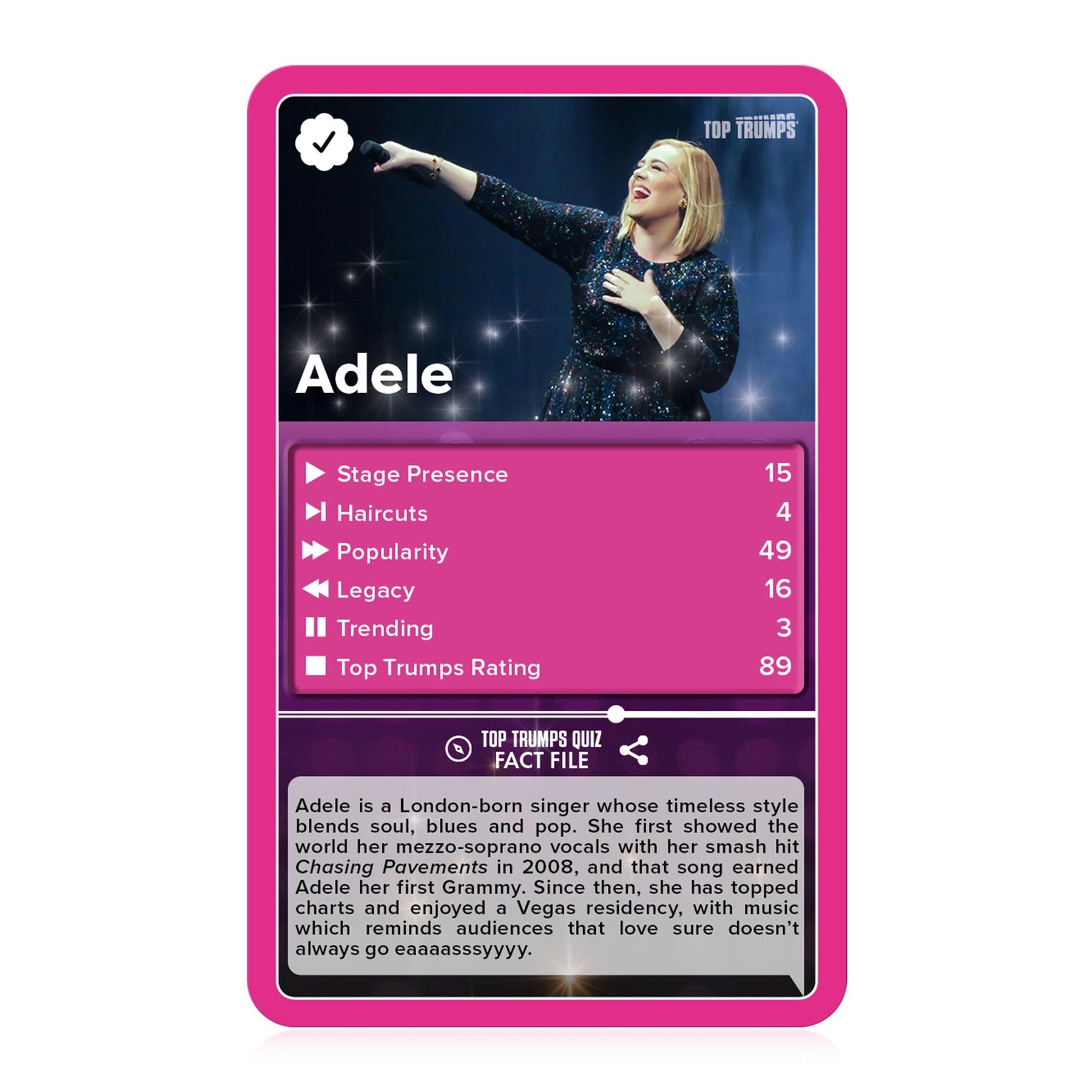 Top Trumps Popstars Specials