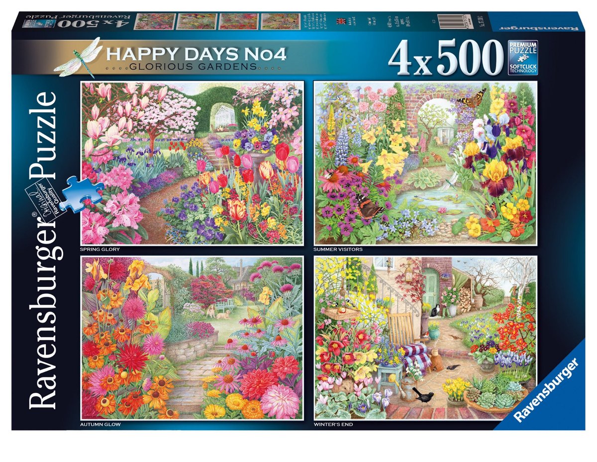 Happy Days No 4, Glorious Gardens 4x 500pc