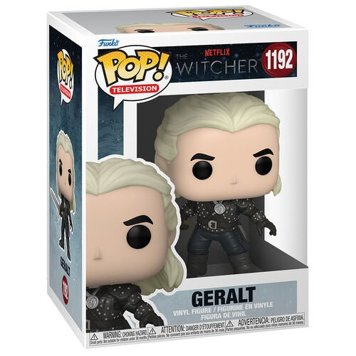 Funko Pop! vinyl figure packaging for 'The Witcher' with Geralt of Rivia