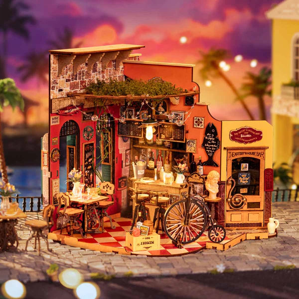 Rolife Cheers Bar and Dining DIY Miniature House Kit