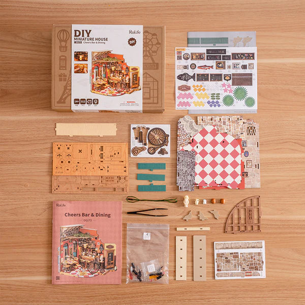 Rolife Cheers Bar and Dining DIY Miniature House Kit