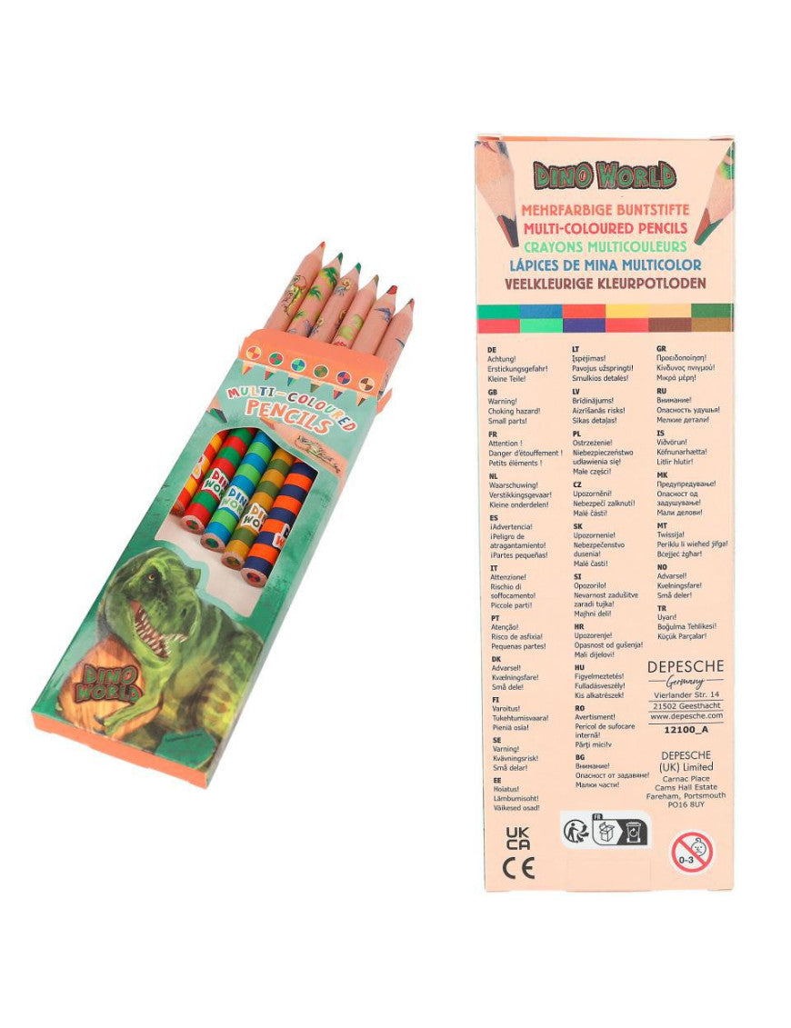 Dino World Multi coloured pencils