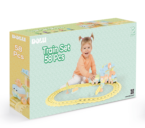 Dolu Train Set Building Set 58 Pieces