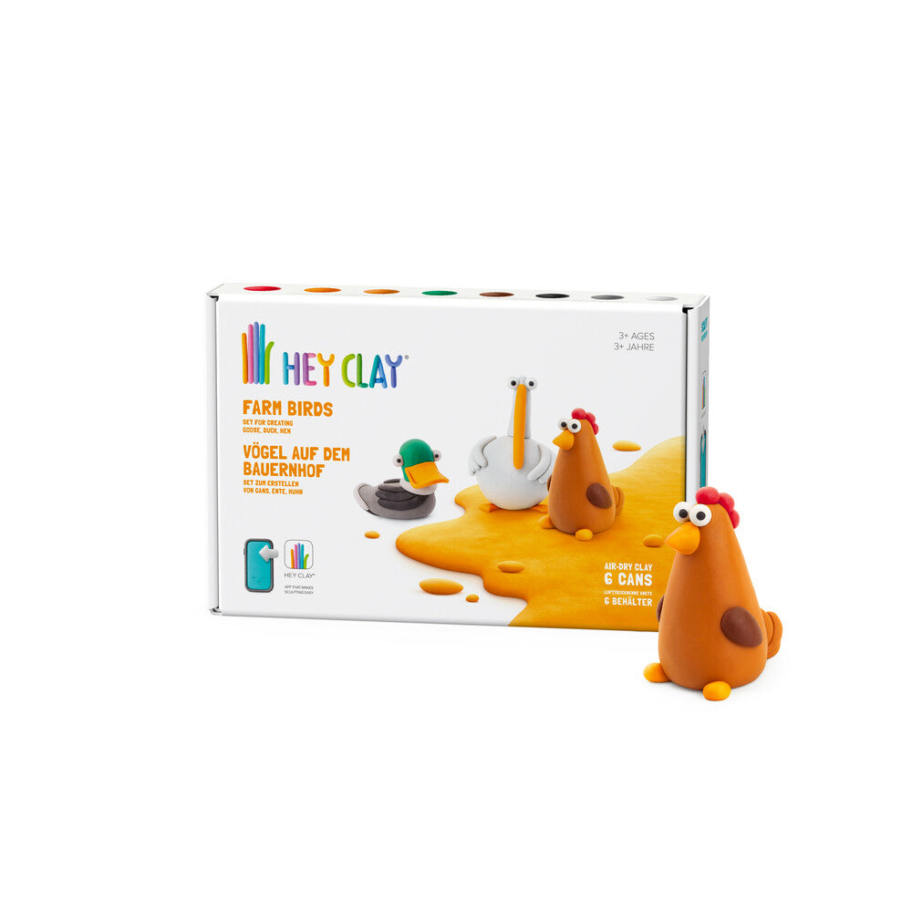 Hey Clay Farm Birds 6 Can Set