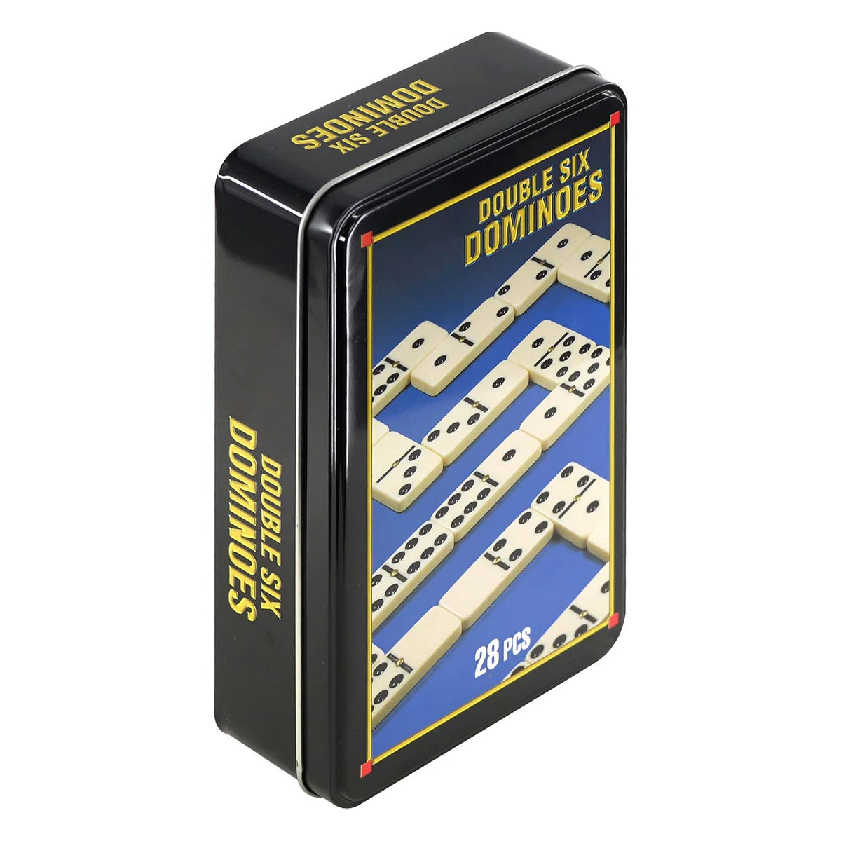 M.Y Double Six Dominoes Game in Tin Box 28 Piece Set