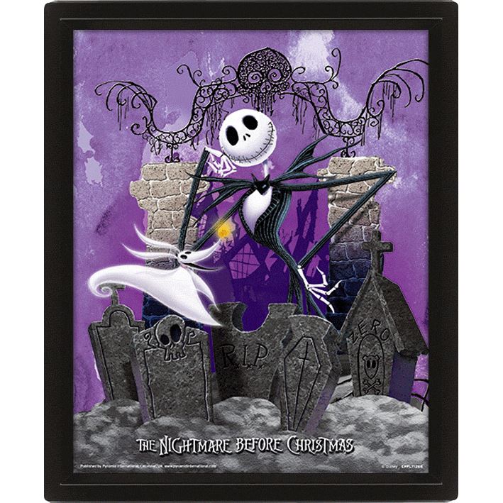Nightmare Before Christmas 3D Lenticular Print (Framed)