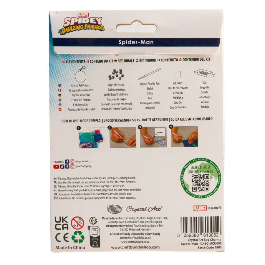 Spider-Man, Crystal Art Bag Charm