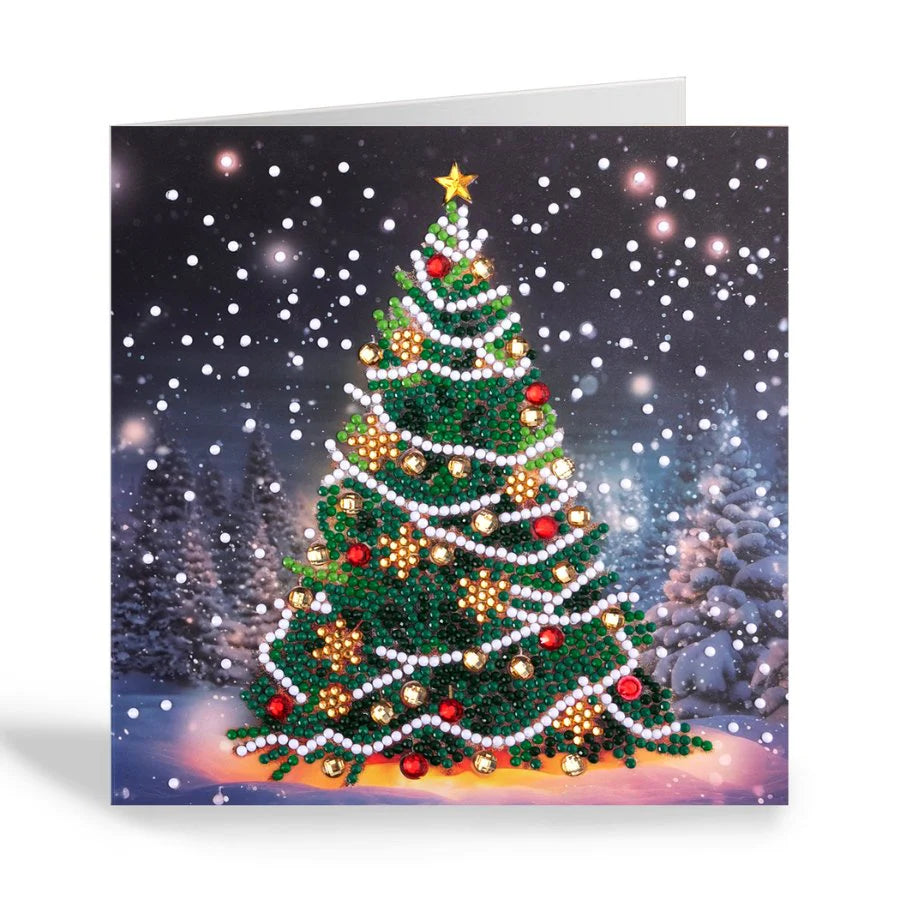 Festive Fir, 18x18cm Crystal Art Card