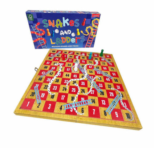 Wooden Snakes & Ladders