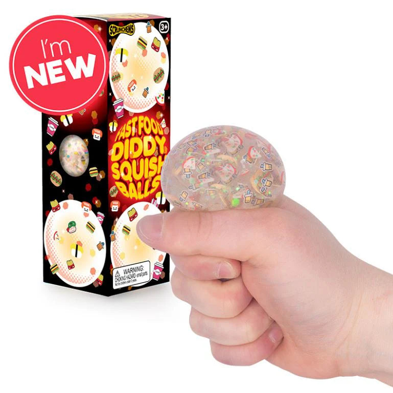 Scrunchems Fast Food Diddy Squish Balls - 3Pk