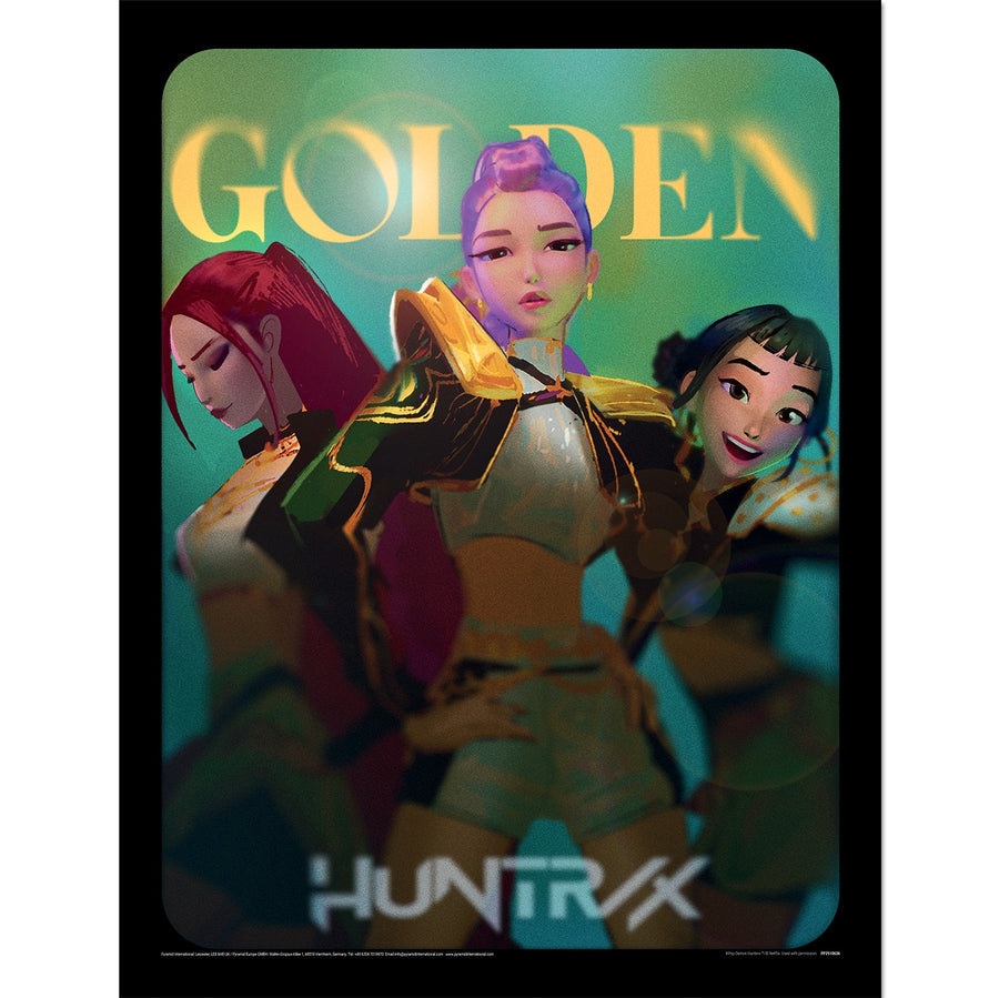 K-POP Demon Hunters (Golden) Framed Print