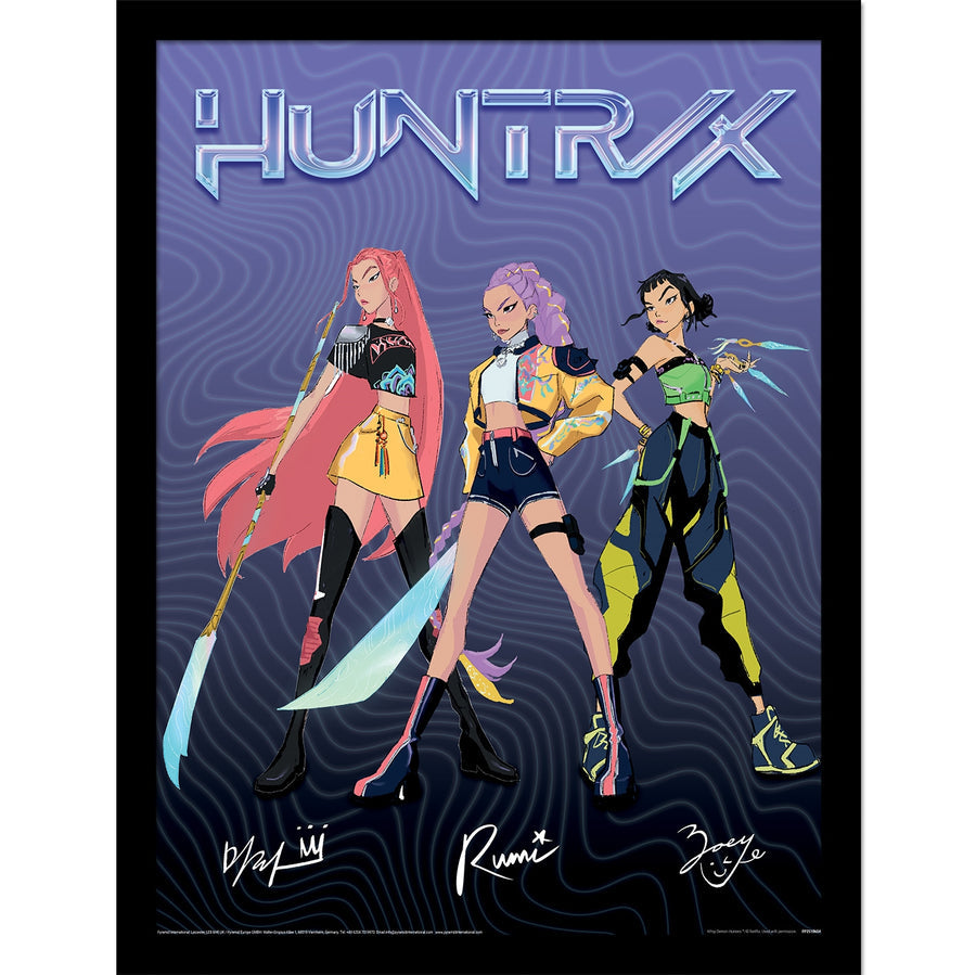 K-POP Demon Hunters (Huntrix Signatures) Framed Print