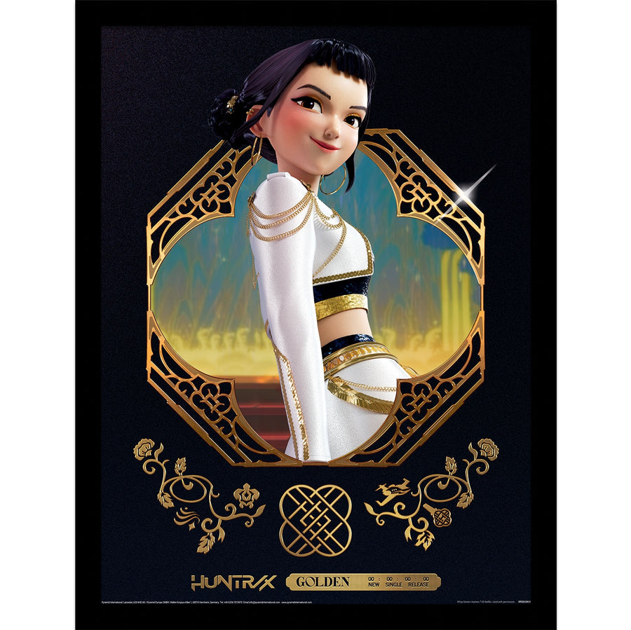 K-Pop Demon Hunters Golden Zoey Collector Print (Framed)