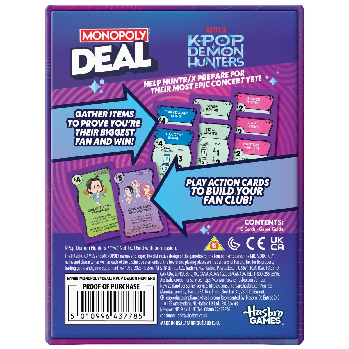 Monopoly Deal K-Pop Demon Hunters