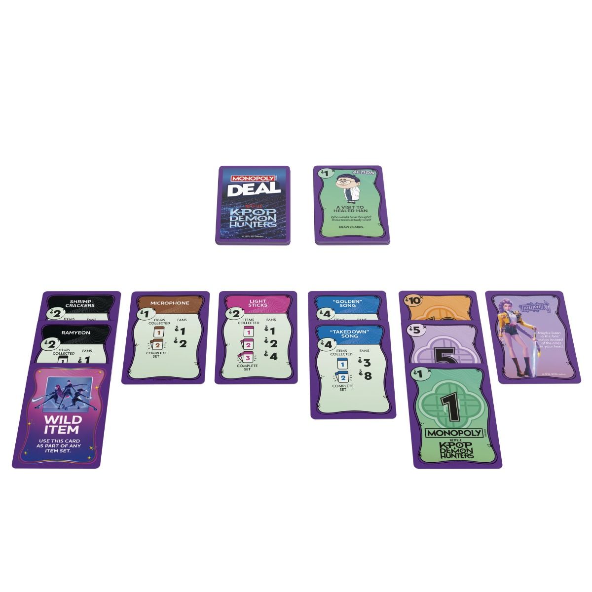 Monopoly Deal K-Pop Demon Hunters