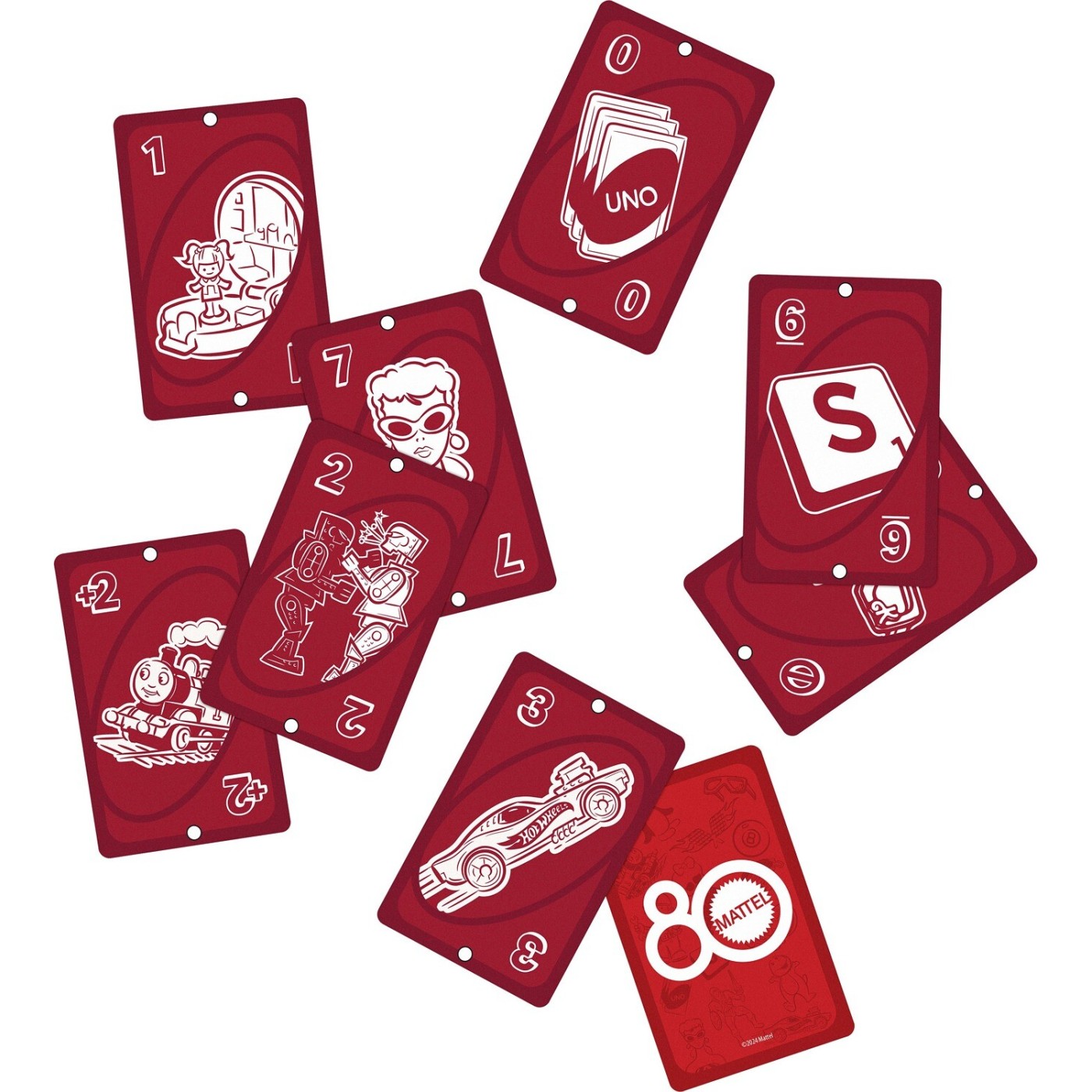Game Uno 80th Anniversary Ruby Red