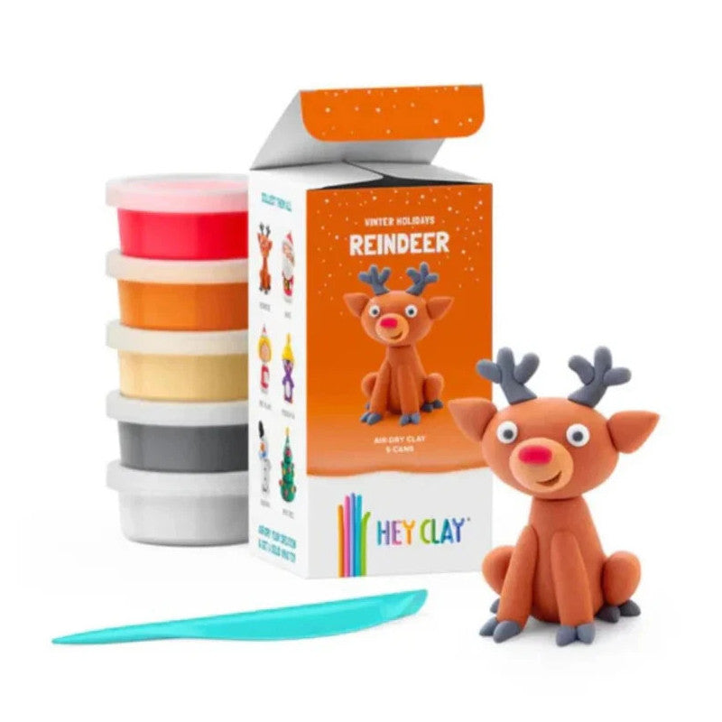 Hey Clay Winter Holiday Reindeer
