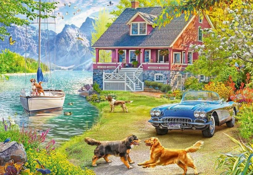 Summer Lake House 100pc XL puzzle