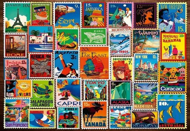 Travel Stamps 200pc XL puzzle