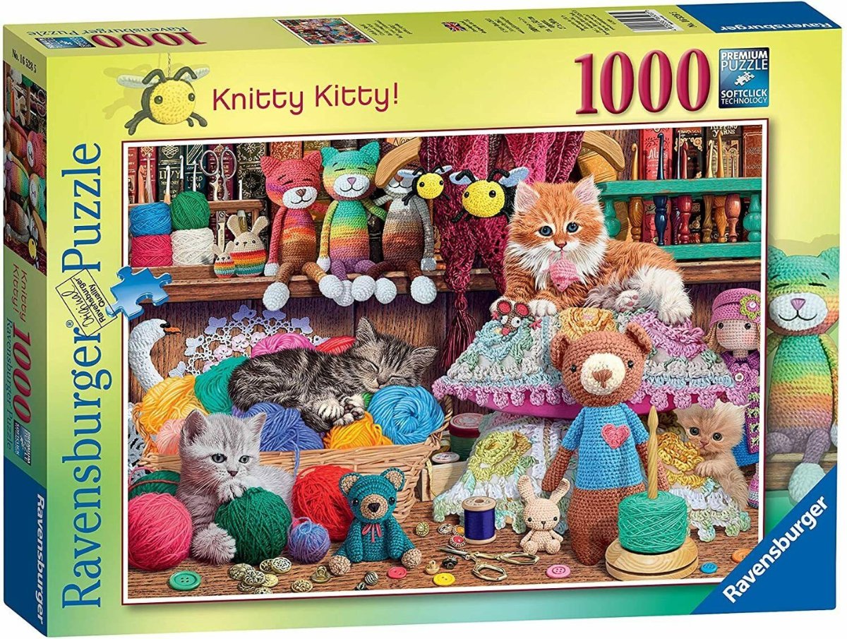 Ravensburger Knitty Kitty! 1000 Piece Jigsaw Puzzle