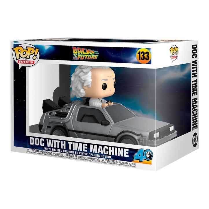 Funko Pop! Rides Deluxe Back to the Future Doc with Time Machine Vinyl Figure